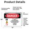 Signmission Emergency Generator Danger High, 14 in W x Rectangle, Vinyl Decal OS-2PACK-DS-D-1014-L-2204 - alternate 2